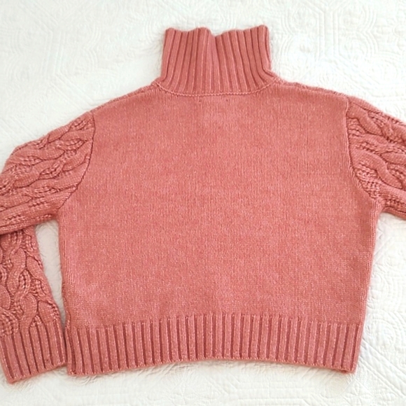 Sincerely Jules Soft Cable Knit 1/4 Zip Front Mock Neck Sweater/ Size L (NWT) - Picture 9 of 10